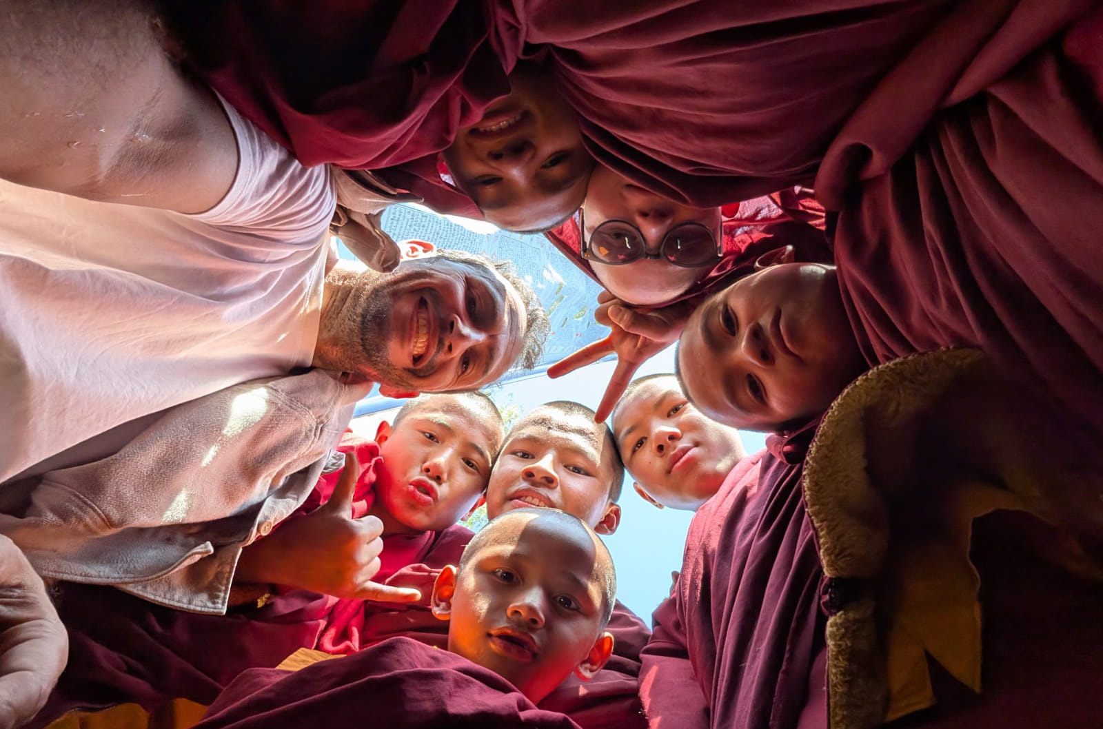 a volunteer living in buddhist monastery in kathmandu nepal