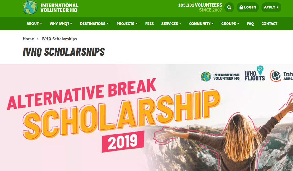 ivhq volunteer and travel abroad scholarship