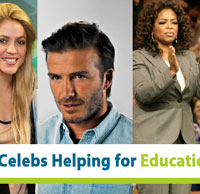 Most Charitable Celebrities Helping for Education and Teaching Causes