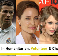 Top Celebrities In  Humanitarian, Volunteer and Charity Works