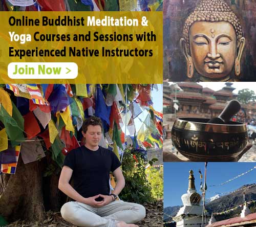 online meditation square banner