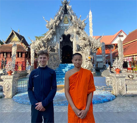 Julian with Thai Monk
