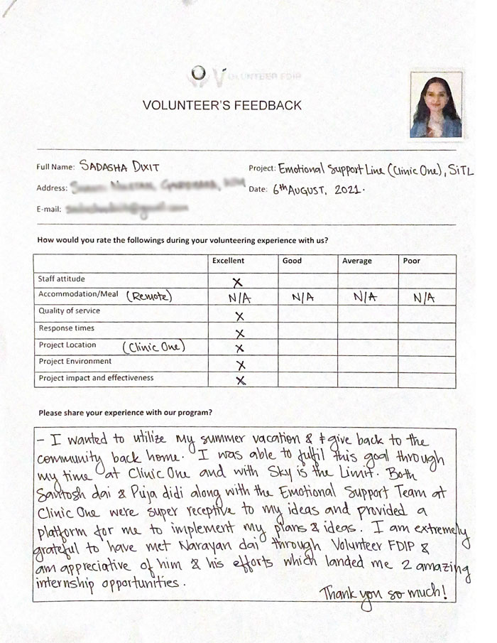 review of abroad volunteer sadasha